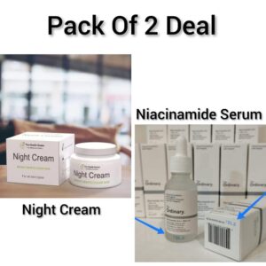 Glow Skin Deal – The Ordinary Niacinamide 10% + Zinc 1% & Night Cream For Bright, White And Clear Skin