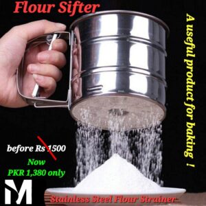 Stainless Steel Flour Sifter - Fine Mesh Sieve for Precise Baking