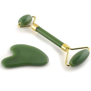 Jade Roller [Original] and Gua Sha Set for Face & Skin